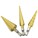 2Set Step Dril Bit 3-20mm HSS 4241 Hex Titanium Step Cone Drill Bit