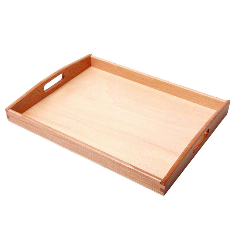 Montessori Wooden Box Toys Holder Tray Kids Toddlers Early Educational Toys