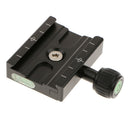 Aluminium 60mm QR Clamp Adapter & Level Arca-Swiss Compatible for Tripod Head