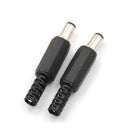 10x 2.1mm x 5.5mm Male DC Power Plug Socket Jack Connector Black Plastic Coverlj