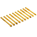 10PCS 8mm Tungsten Carbide Drill Bit Glass Mirror Ceramic Cross Spear Head