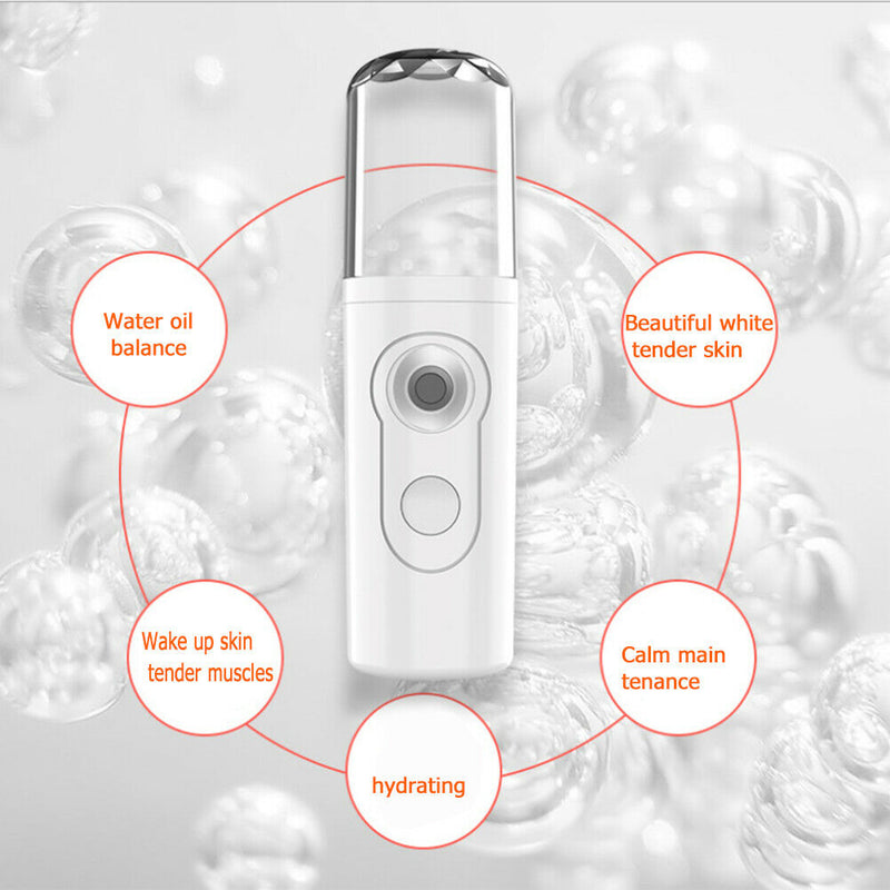 Mini Face Spray Bottle 30mL Nano Mister Facial Skin Steamer Hydrating Moisture