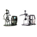 2pcs Pen Holder Pencil Pot Metal Stand Stationery Office Decor Violin+Cello