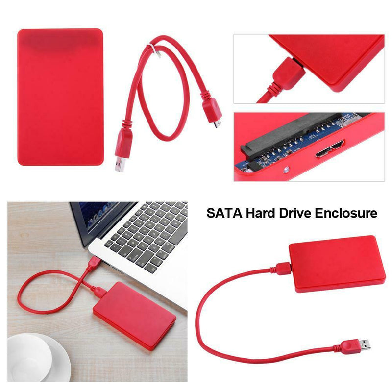2.5in USB3.0 SATA Box 3TB HDD Hard Drive SSD External Enclosure Case (C)