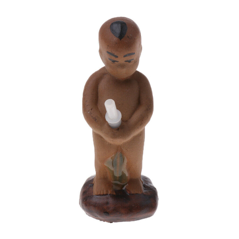 Artificial Hidden Cave Ornament Aquarium Fish Tank Decoration Little Boy - S