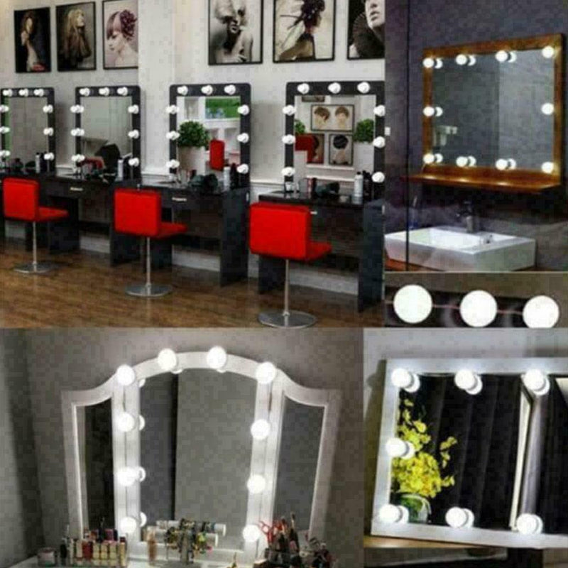 Hollywood Style LED Vanity Mirror Lights Kit For Makeup 10 Bulbs Dressing H R9V5