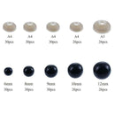 142 Pieces Black Plastic Safety Eyes Craft Eyes with 142 Pieces Washers and M7Q7