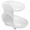 Fashion dual-strong suction cup soap box soap dishes bunk water bath basket