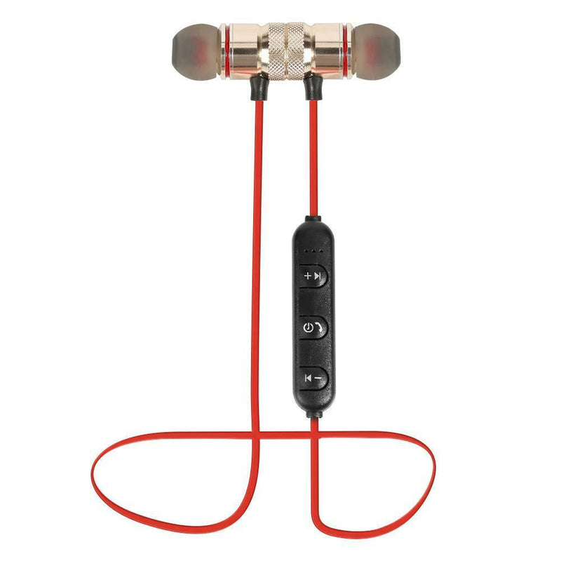 M5 Wireless Bluetooth Earphones Magnetic Attraction Headset w/Mic (Red) A