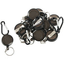 10 x Retractable Office ID Card Badge Reel Holder Carabiner Clip Key Chain R8H8