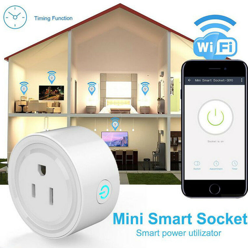 Mini WiFi Smart Plug Remote Control Timer Switch Power Socket US Plug Outlet