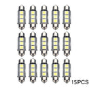 15PCS White 36MM 3 LED 5050 SMD Festoon Dome Car Light Interior Lamp Bu MHH ASB