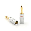 12Pcs Golden Nakamichi Speaker Banana Plug Connector Adapter Connectors 3c