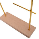 Solid Wood Metal Earrings Display Holder Necklace Pendant Display Stand Jew
