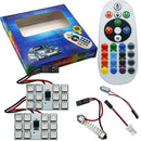 T10 RGB 12Led  Car Led Remote Control Rgb Car Led Panel Interior Auto LightS Hn