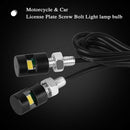 4X Universal White Motorcycle Screw Smd Led Bolt Lamp Car License Plate Lig