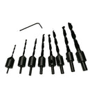 8 Pcs High Speed Steel Countersink Drill Bit Set Woodworking Chamfer Reamer