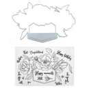 2pcs DIY Silicone Transparent Seals Stamps+Cutting Die for Album (MS-683) A