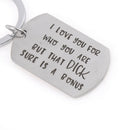Creative Boyfriend KeyRing Key Chain Jewelry Gift I Love You For Who J Gw