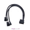 4pin IDE Molex to 3-Port 3Pin/4Pin Cooler Cooling Fan Splitter Power Cable
