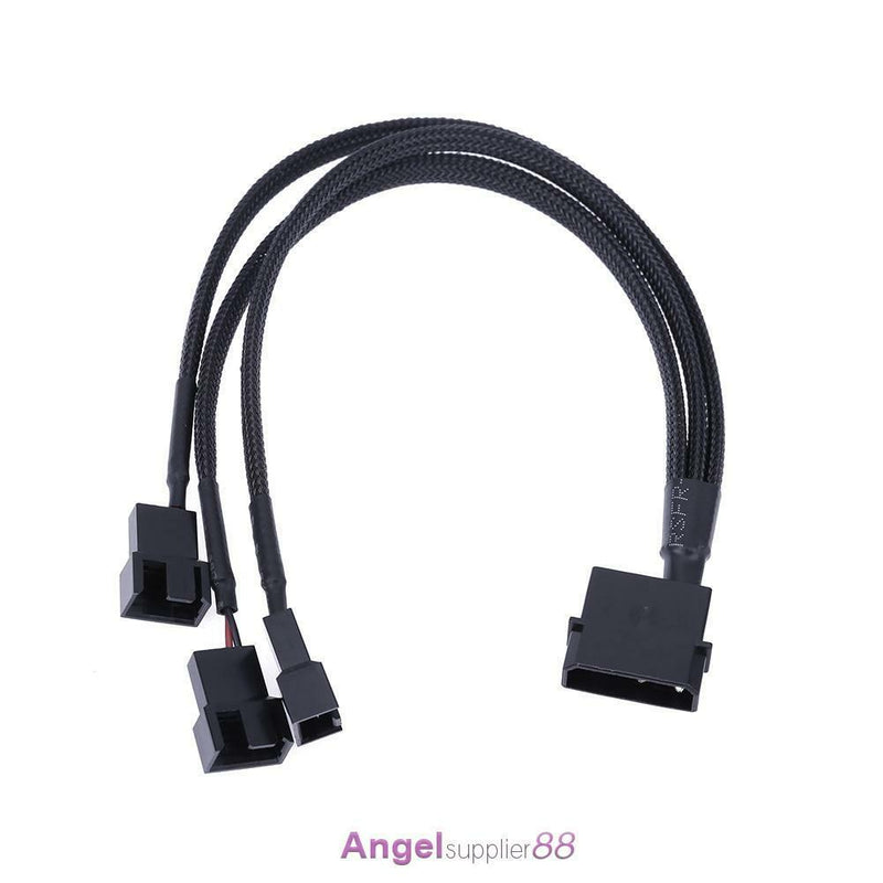 4pin IDE Molex to 3-Port 3Pin/4Pin Cooler Cooling Fan Splitter Power Cable