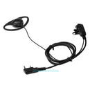 2Pcs D-Shape 2 Pin Earpiece Headset MIC PTT for Baofeng Kenwood TYT Radios