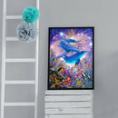 Diamond Painting Undersea Dolphin DIY Full Round Drill Wall Picture 30x40cm