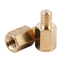 10 Pcs PC PCB Motherboard Brass Standoff Hexagonal Spacer M3 6+4mm Y2K8