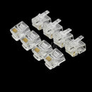 50x RJ11 Plugs 6P4C Phone Modular Telephone Cord Adapter Crimp Connector