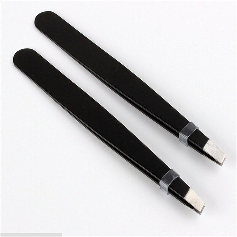 Professional Eyebrow Tweezer Slanted Hair Beauty Woman Beauty Makeup Black hN