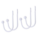 4Pcs Curtain Drapery Holdbacks U Shape Tie Back Hook Holdbacks Metal Backs