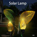 Leaves Shape Ground Insert IP65 Waterproof Landscape Lawn LED Solar Lights Iron
