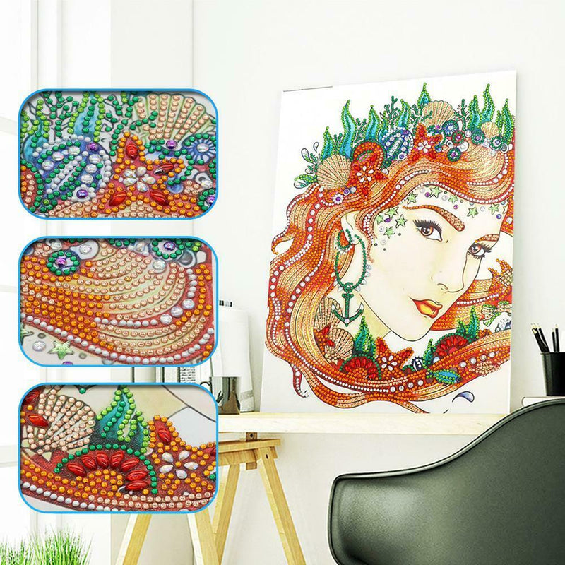 5D DIY Special Shaped Diamond Painting Beauty Cross Stitch Mosaic Kit Decor