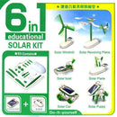 6In1 Educational Solar Robot Kits Solar Windmill Airboat Plane Car DIY Set