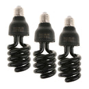 3x 220V UV Fluorescent Blacklight Glowing Bulb Party Event Light Money Detector