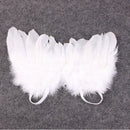 Newborn Baby White Angel Wings Headband Costume Photo Photography Props FT