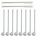Reusable Stainless Steel Straws and Spoon Set of 8 with 2 Cleaning Brushes