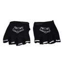 Pair Motorcycle Motorbike Riding Racing Bike Fingerless Gloves Black