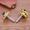 2pcs 1/4" Shank Woodworking Tenon Cutter Groove Router Bit Milling Cutter