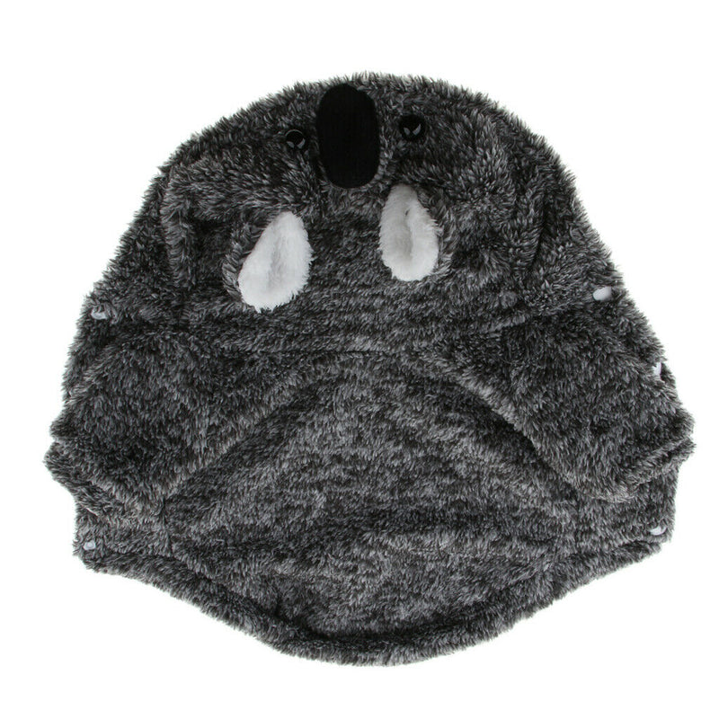 Coral Fleece Teddy Clothes Sloth Bear Dress up Costume Dog Hoodie Black