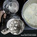 Double-layer Flour Sieve Handheld Stainless Steel Hand-pressed Filter Sifters Cu