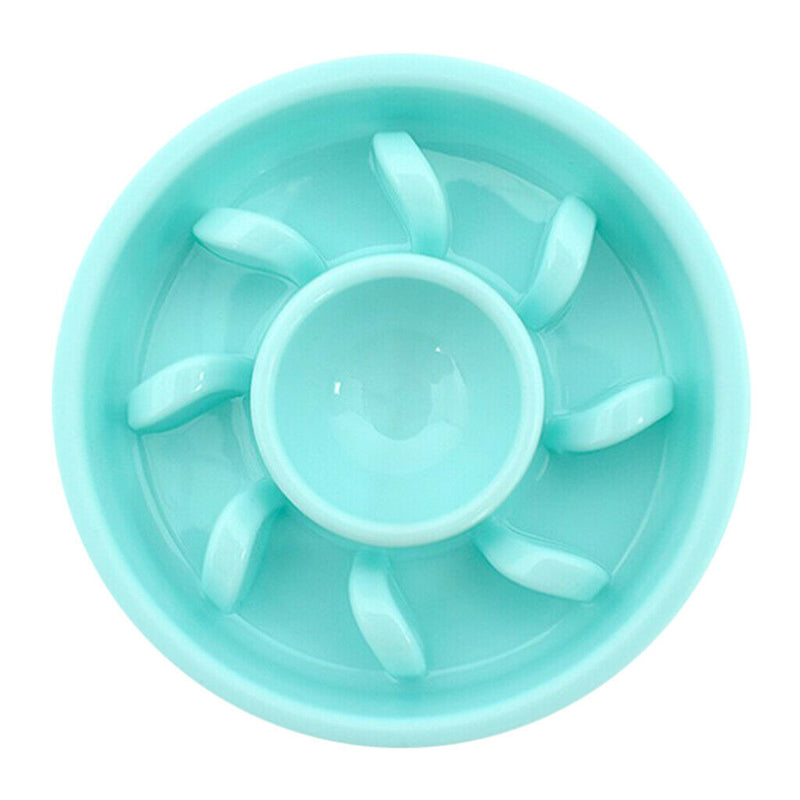 3x Pet Dog Puppy Food Slow Feeder Pet Cat Anti-Gulping Bowls Green For Dogs