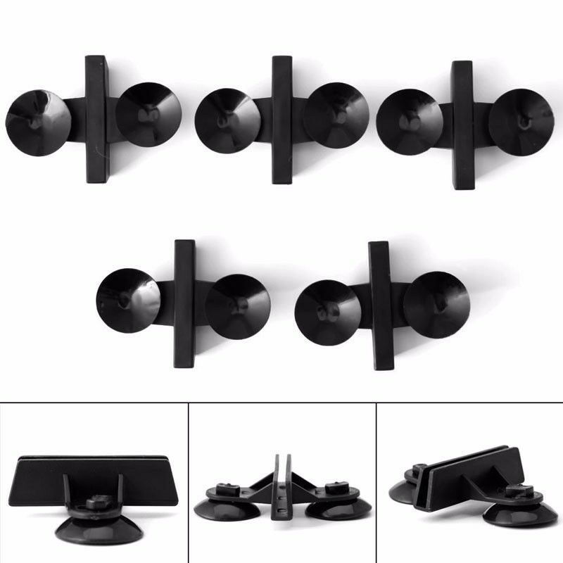 10pcs Black Plastic Divider Sheet Holder Suction Cup for Aquarium Fish Tank .