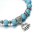 Classic alloy Blue Bead Bracelet Fashion Ball Elastic Handwear O1U3