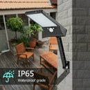 48 LED Remote Control Solar Wall Light PIR Motion Sensor Waterproof Outdoor N5B9