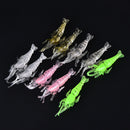 10pcs 4.8cm Shrimp Soft Prawn Tackle Bait Saltwater Bass Fishing Lure  Hook  Jâ„–[