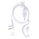 2Pack 2 Pin Radio Earpiece G-Shape Security Headset Inline PTT Mic Earphone