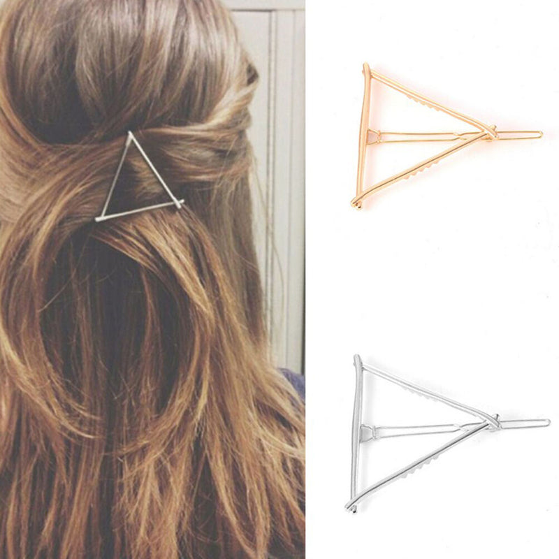 2X Women Korean Style Triangle Hairpin Hair Clip Hair Accessories Bobby PinsG Gw