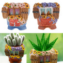Creative Flower House Plants Pots Brush Pots Planter For Flower Sedum Succulent