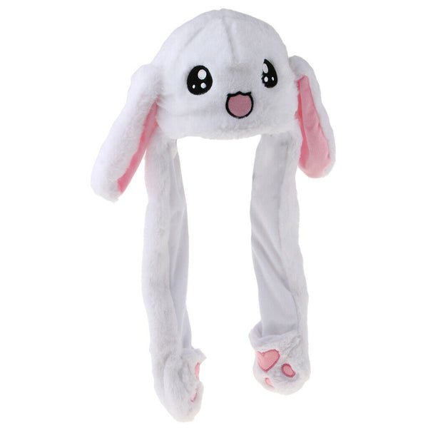 Bunny Head Hat Ears Moving Cute Super Soft Plush Animal Hat Gift for Children &